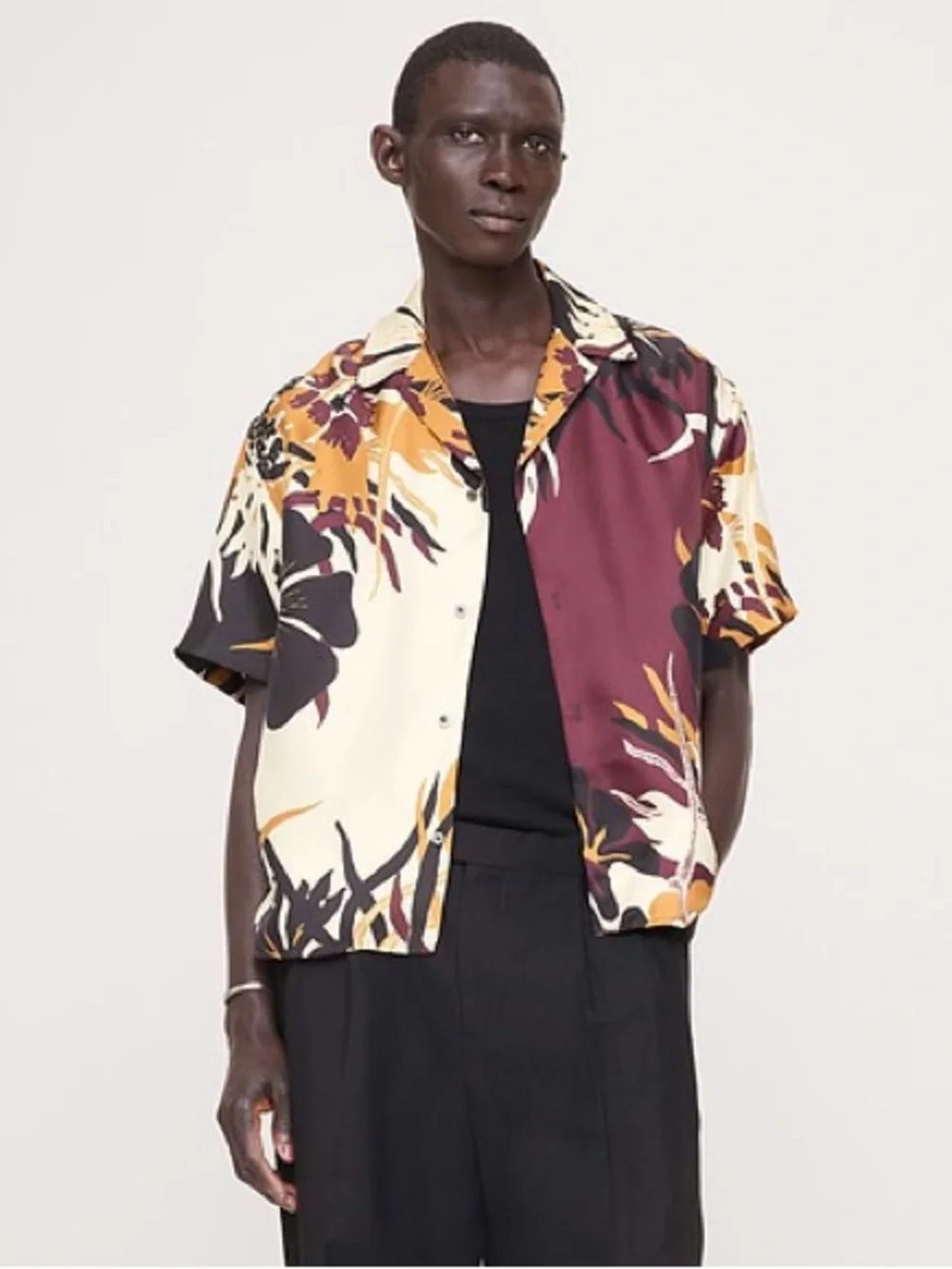 BANANA REPUBLIC STANDARD-FIT SILK RESORT SHIRT